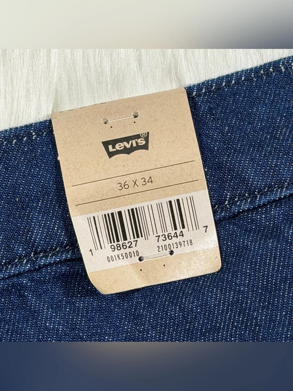 Levi's Men's Size 36 X 34 Half Past Rinse XX Chino Relaxed Straight Denim Jeans
